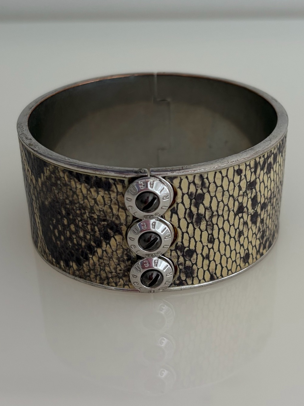 Vintage Henri Bendel Snakeskin Cuff Bracelet